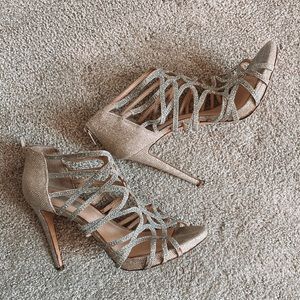INC silver/gold heels ! make me an offer :))